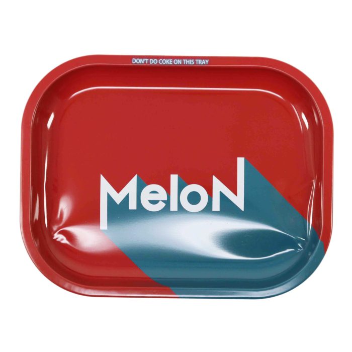 Melon Puff Metal Rolling Tray red